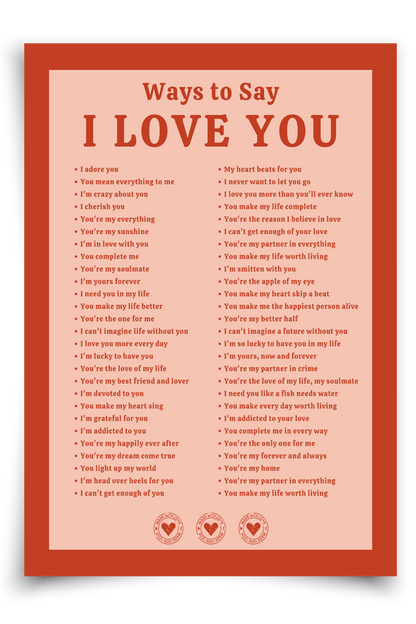 Ways to say i love you