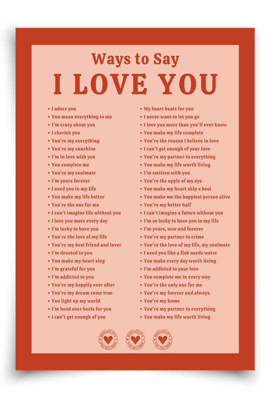 Ways to say i love you