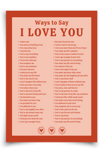 Ways to say i love you - FineArt Printing Hoorn